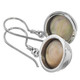 925 Silver Iridescent Luster South Sea Cultured Gray Mabe Pearl Earrings, 5/8"