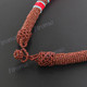 Glass Seed Beads African 18" Coral Red Brown Necklace