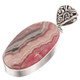 925 Silver Genuine Argentina Rhodochrosite Handmade Sterling Pendant, 1 5/8"
