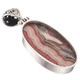 925 Silver Genuine Argentina Rhodochrosite Handmade Sterling Pendant, 1 5/8"