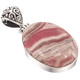 925 Silver Genuine Argentina Rhodochrosite Handmade Sterling Pendant, 1 1/2"