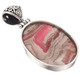 925 Silver Genuine Argentina Rhodochrosite Handmade Sterling Pendant, 1 1/2"