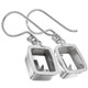 925 Silver Emerald Cut Crystal Quartz Sterling Earrings, 1"