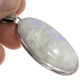 925 Silver Large Blue Flash Moonstone Bali Handmade Sterling Pendant, 2 1/8"