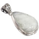 925 Silver AAA Blue Flash Moonstone Bali Handmade Sterling Pendant, 1 5/8"