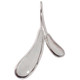 925 Silver White Oyster Mother of Pearl Shell Petal Sterling Pendant, 1 3/4"