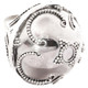 925 Silver Large Harmony Ball Chime Round Bali Handmade Sterling Pendant, 1"