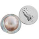 925 Sterling Silver Mabe Pearl In Shell Clip-On Earrings