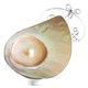 925 Silver Beautiful Iridescent Mabe Blister Cultured Pearl Sterling Pendant, 2"