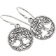 925 Silver Handmade Bali Work Tree Of Life Filigree Sterling Earrings, 13/16"