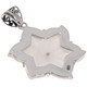 925 Silver Shimmering White Mother Of Pearl Shell Flower Pendant, 1 5/8"