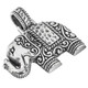 925 Silver Adorable Elephant Scroll Motif Detail Sterling Pendant, 1"