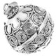 925 Silver 19mm Large Harmony Ball Chime Round Bali Sterling Pendant, 1 1/8"