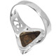 925 Silver Large Blue Natural Australian Opal Sterling Sz 9 Ring