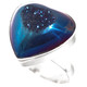 Heart Cobalt Blue Titanium Druzy Drusy Sterling Silver Adj Sz 9 Ring