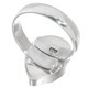 925 Silver Teardrop Pear Titanium Agate Druzy Size 8 Sterling Ring, 13/16"