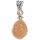 925 Silver Pearl Pink Gold-toneTitanium Druzy Drusy Sterling Pendant, 1 7/8"