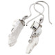 925 Silver White Freshwater Stick Pearl Peridot Sterling Filigree Earrings, 7/8"
