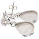 925 Silver Australian Opal Pear Blue White Pearl Sterling Stud Earrings, 1 1/4"