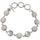 925 Silver White Genuine Oyster Mother Of Pearl Shell Bracelet, 6.5-7.5"