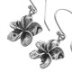925 Silver Bali Handmade Plumeria Flower Sterling Earrings, 9/16"