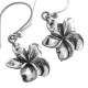925 Silver Bali Handmade Plumeria Flower Sterling Earrings, 9/16"