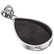 925 Silver Teardrop Filligree Cultured Mabe Blister Pearl Shell Pendant, 2 3/8"
