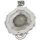 925 Silver FifiRose Stalactite Crystal Slice Cultured Pearl Pendant, 2 1/4"