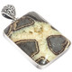 925 Silver Genuine Utah Septarian Designer Cab Sterling Pendant,  2 1/8"