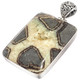 925 Silver Genuine Utah Septarian Designer Cab Sterling Pendant,  2 1/8"