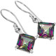 925 Silver Colorful Purple Green Mystic Topaz Topaz Sterling Earrings, 1/2"