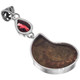 925 Silver Red Garnet Ammonite Fossil Fossil Sterling Pendant, 1 9/16"