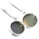 925 Silver Dainty Round Titanium Purple Blue Druzy Drusy Sterling Earrings, 5/8"