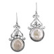 925 Silver Exquisite Biwa Pearl Sterling Earrings, 1"