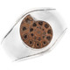 925 Silver Solid Ammonite Fossil Fossil Sterling Bangle Cuff Bracelet