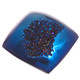 Square Cobalt Blue Titanium Agate Druzy Drusy 18x18mm Cabochon US Made, 3/4"