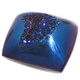 Square Cobalt Blue Titanium Agate Druzy Drusy 18x18mm Cabochon US Made, 3/4"