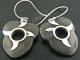 1" 925 Silver Sono Wood French Hook Earrings