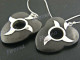 1" 925 Silver Sono Wood French Hook Earrings