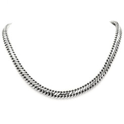 925 Silver Fat 12mm Hand Made Snake Solid Sterling Chain Necklace
