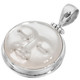 925 Sterling Moon Sun Goddess Oyster Mother Of Pearl Sterling Pendant, 1 3/8"