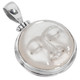 925 Sterling Moon Sun Goddess Oyster Mother Of Pearl Sterling Pendant, 1 3/8"