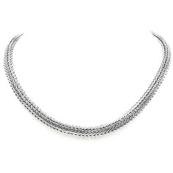 925 Silver 10mm Handmade Double Braid Sterling Chain Necklace