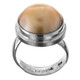 925 Silver 15mm South Pacific Ocean Cultured Gold Mabe Pearl Sterling Adj Ring