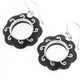 1 1/4" 925 Silver Sono Wood French Hook Earrings