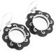 1 1/4" 925 Silver Sono Wood French Hook Earrings