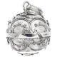 925 Silver Harmony Ball Chime Round Bali Sterling Pendant, 1 1/8"