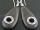 1 15/16" 925 Silver Sono Wood French Hook Earrings