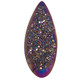 Pear Rainbow Titanium Agate Druzy 50x20mm Teardrop Cabochon US Made, 2"