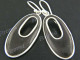 1 1/4" 925 Silver Sono Wood French Hook Earrings